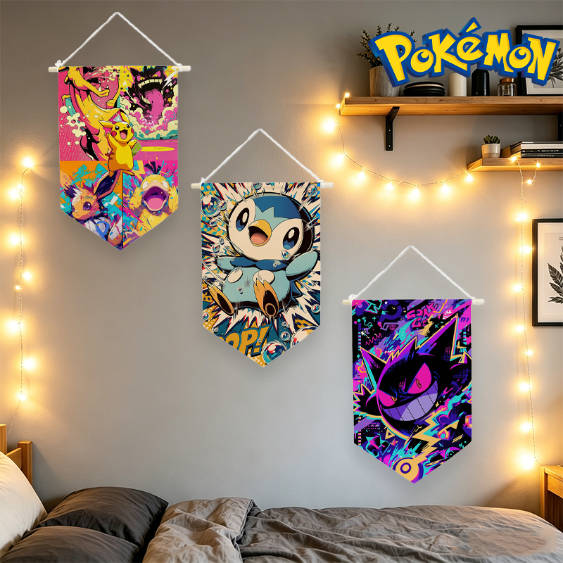 Tech Home Accessories - Pokemons Hanging Cloth Anime Print Wall