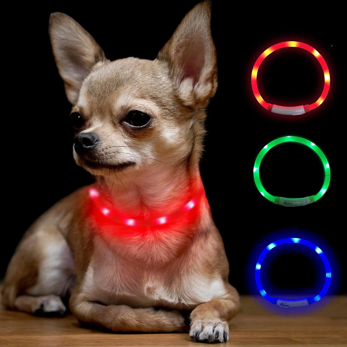 Silicone LED Dog Collar,USB Re - Tech Dog Accessories บทวิจารณ์และราคา