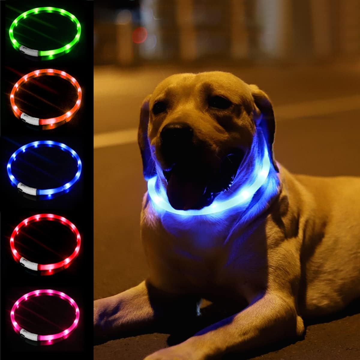 Silicone LED Dog Collar,USB Re - Tech Dog Accessories บทวิจารณ์และราคา