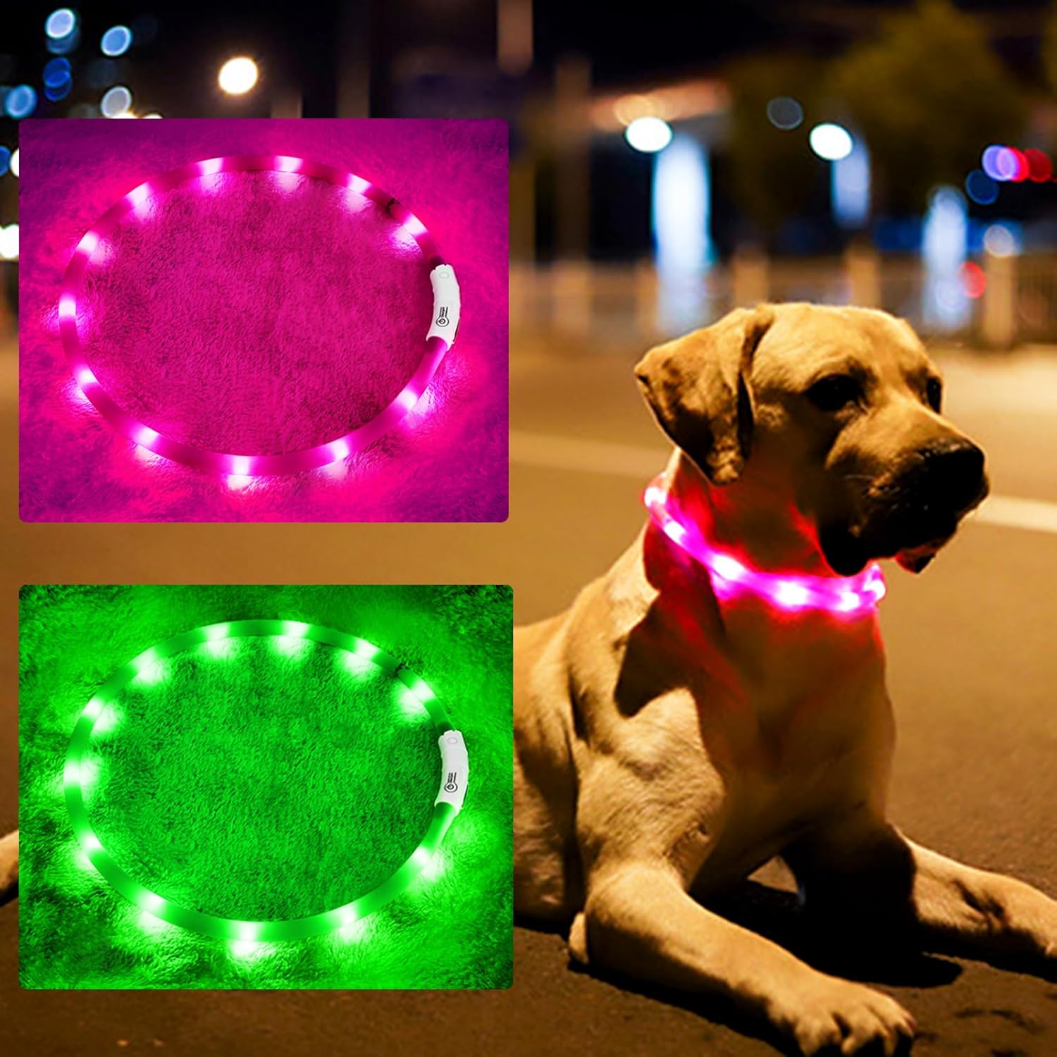 Silicone LED Dog Collar,USB Re - Tech Dog Accessories บทวิจารณ์และราคา