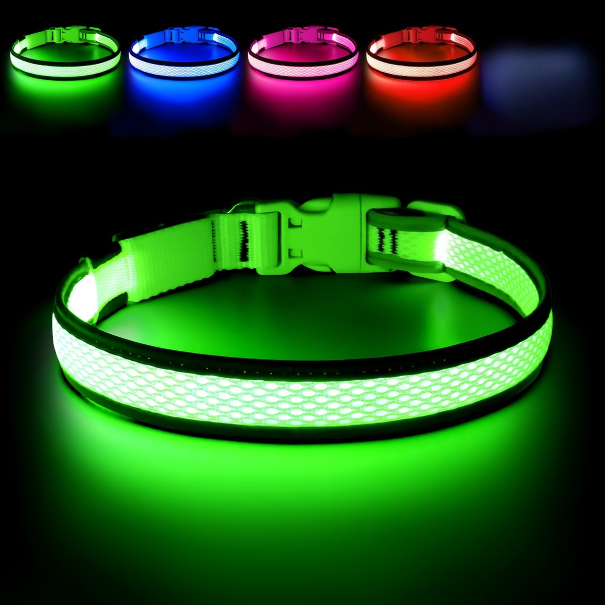 USB LED Dog Collar Lights - Ad - Tech Dog Accessories บทวิจารณ์และราคา