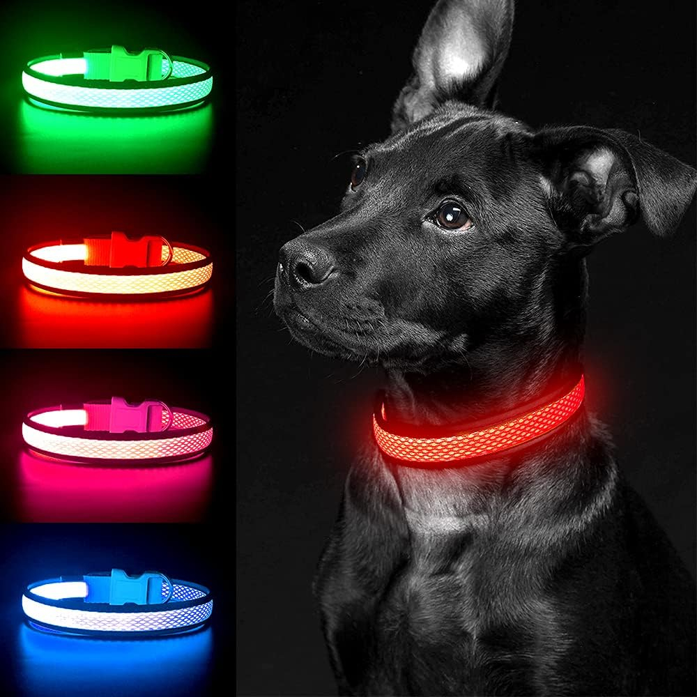 USB LED Dog Collar Lights - Ad - Tech Dog Accessories บทวิจารณ์และราคา