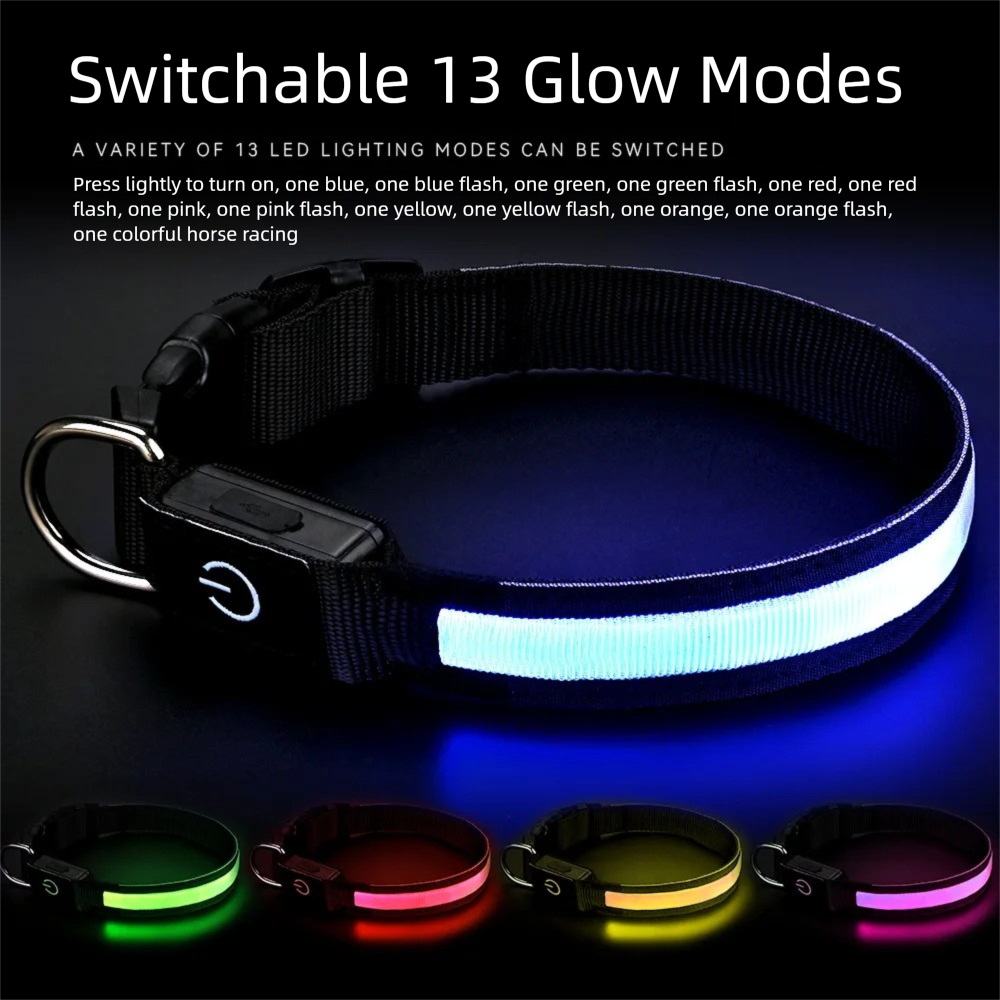 LED Dog Collar USB Rechargeabl - Tech Dog Accessories บทวิจารณ์และราคา