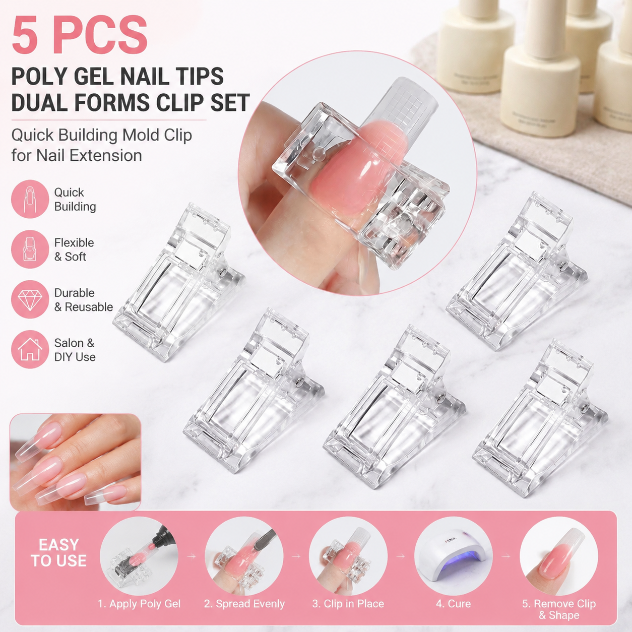 5 Pcs Flexible Soft Poly Gel N - Tech Home Accessories บทวิจารณ์และราคา