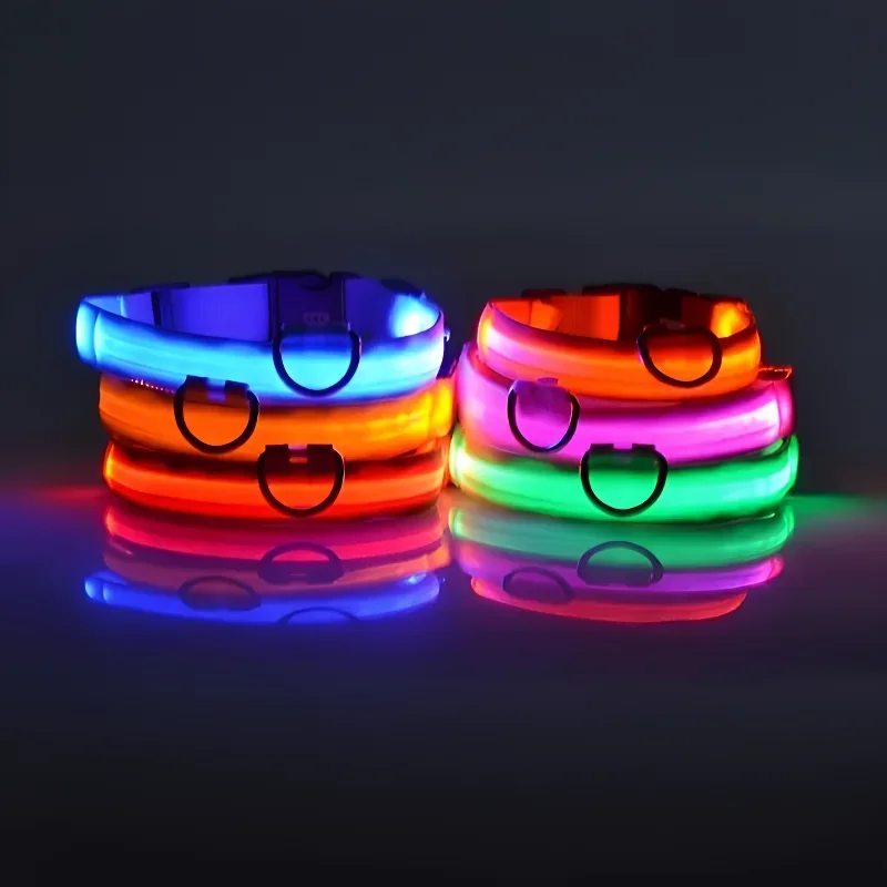 Dog Collar Nylon LED Night Saf - Tech Dog Accessories บทวิจารณ์และราคา