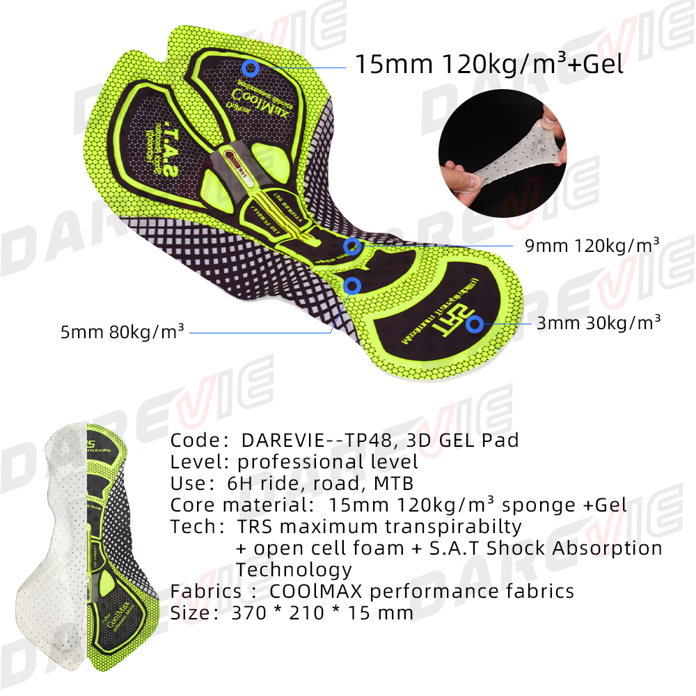 DAREVIE Cycling Pad Gel Cushio - Tech X บทวิจารณ์และราคา