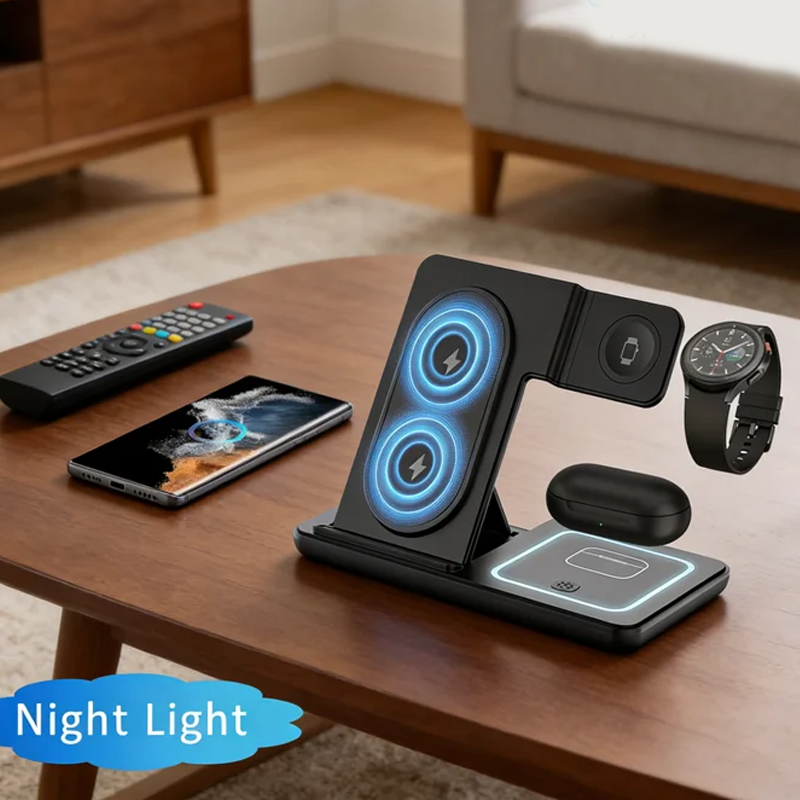 3 In 1 Foldable Wireless Charg - Wireless Charger 3 In 1 บทวิจารณ์และราคา