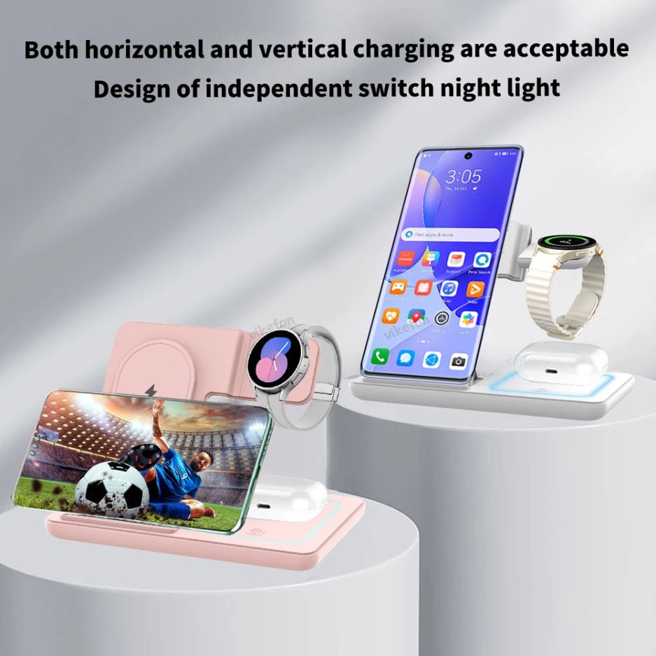 3 In 1 Foldable Wireless Charg - Wireless Charger 3 In 1 บทวิจารณ์และราคา