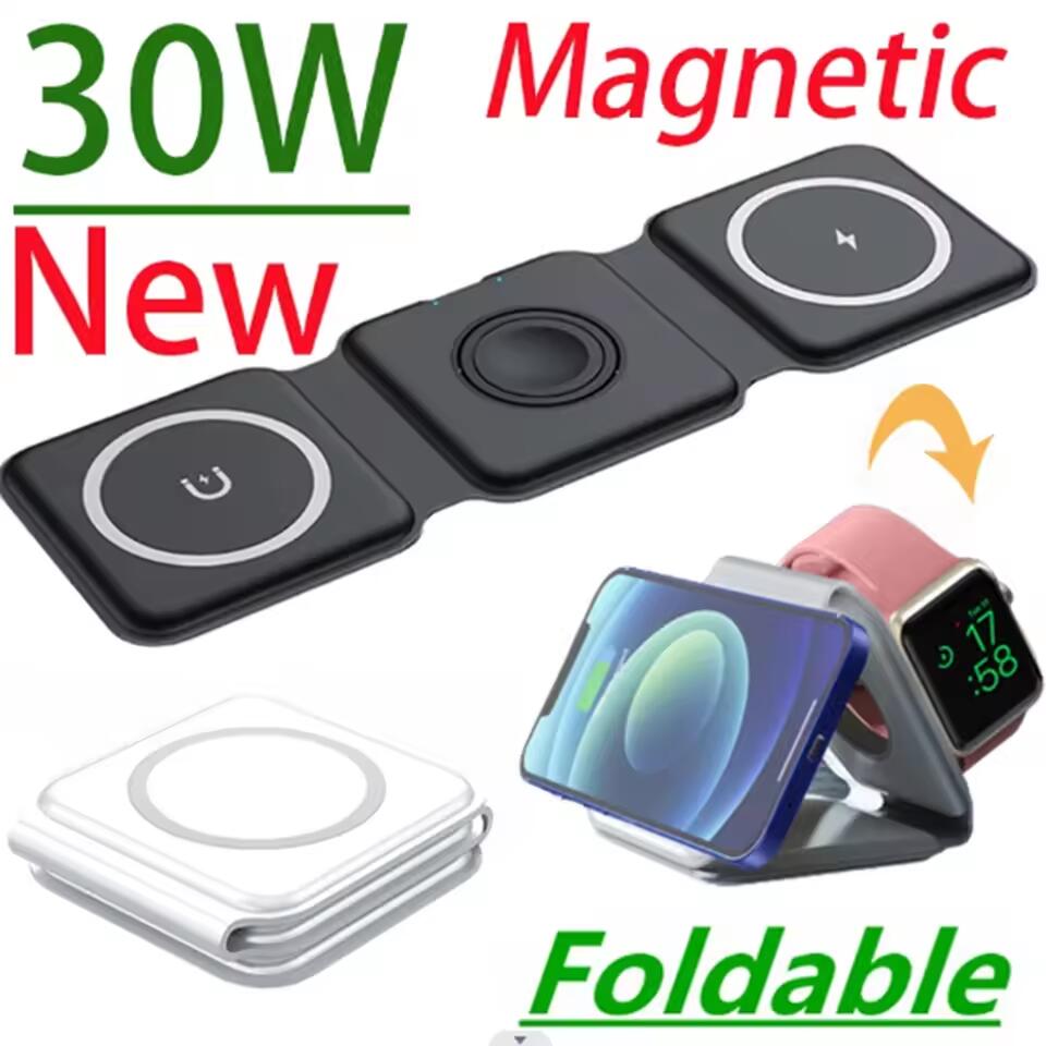 3 in 1 Portable Magnetic Wirel - Wireless Charger 3 In 1 บทวิจารณ์และราคา